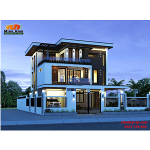 Thiết kế thi công biệt thự phố anh Hòa Tiền Giang