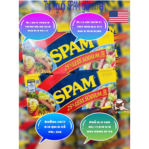 Thịt nguội Spam giảm mặn (mỹ)