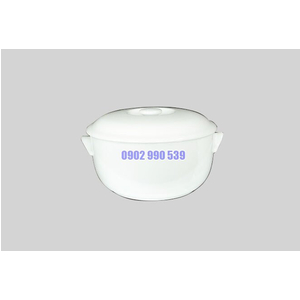 THỐ + NẮP 18CM JASMINE TRẮNG