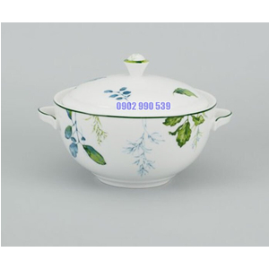 THỐ + NẮP 22CM CAMELLIA LÁ XANH