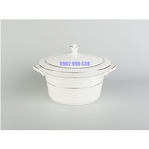 THỐ + NẮP 2,6L TULIP CHỈ BẠCH KIM