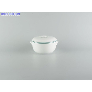 THỐ + NẮP 9,7CM JASMINE CHỈ XANH LÁ