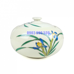 Thố Sứ Có Nắp Bông Lúa Có Triện