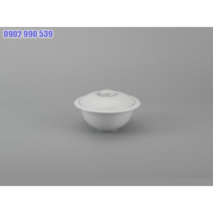 THỐ VÀNH + NẮP 12CM JASMINE TRẮNG