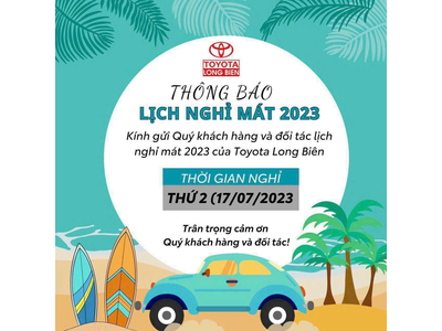 Thông báo lịch nghỉ mát 2023