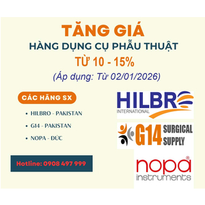 THÔNG BÁO TĂNG GIÁ HÀNG DỤNG CỤ PHẪU THUẬT