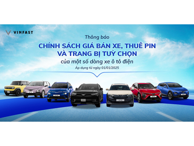 [THÔNG BÁO] VINFAST THAY ĐỔI VỀ CHÍNH SÁCH GIÁ BÁN - THUÊ PIN - TRANG BỊ TÙY CHỌN CỦA MỘT SỐ DÒNG XE