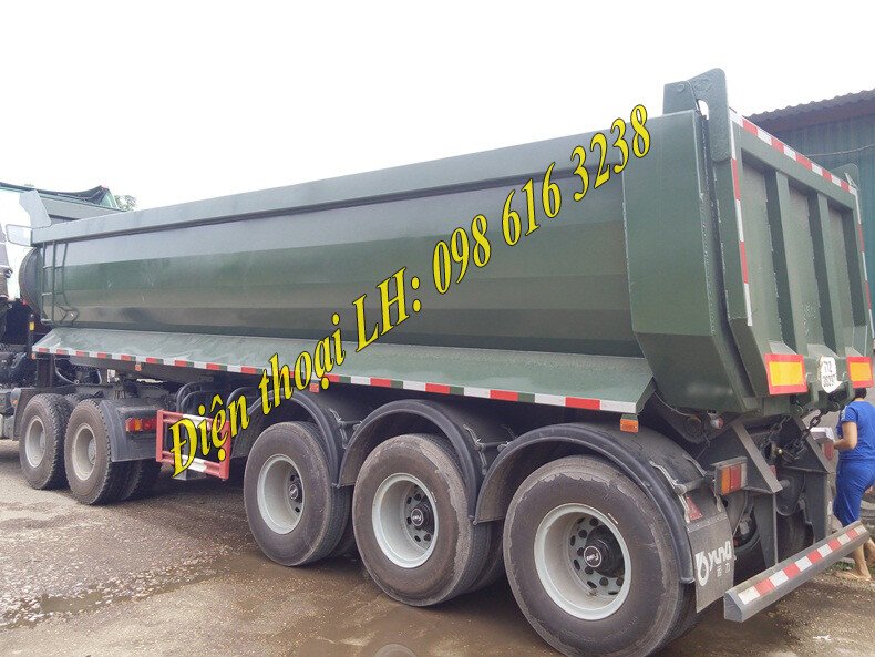 Thông số KT mooc ben YUNLI 26 khối, tải trọng 30.035 kg, mooc ben YUNLI nhập khẩu từ Trung Quốc