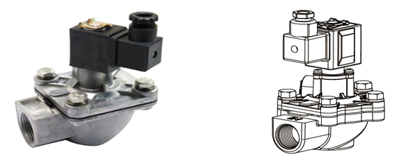 kết cấu Valve giũ bụi (loại ren) cho hệ thống lọc bụi