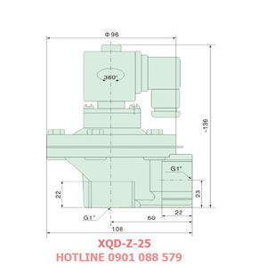 Van giũ bụi XQD-Z-25 loại khớp nối ren