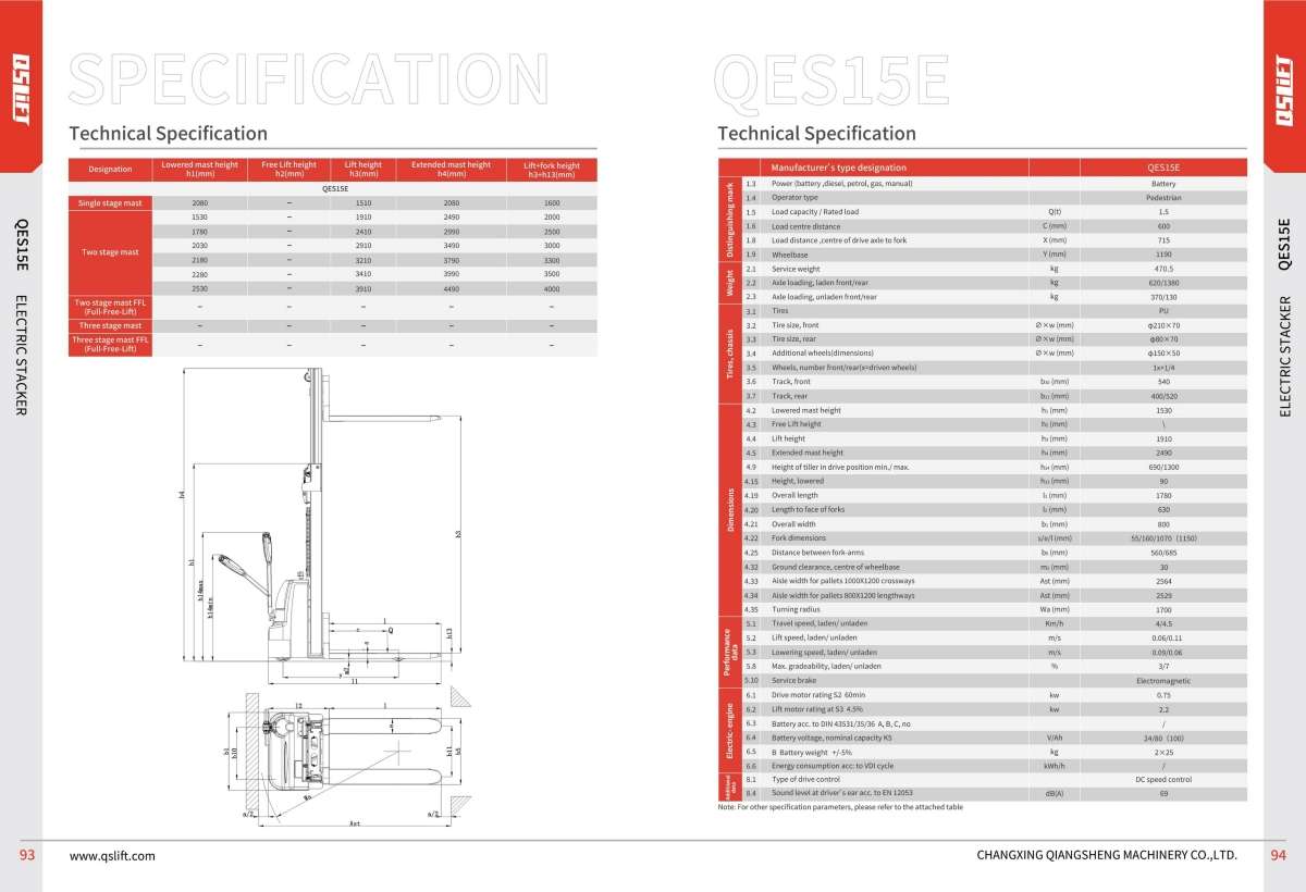 Catalogue QES15E
