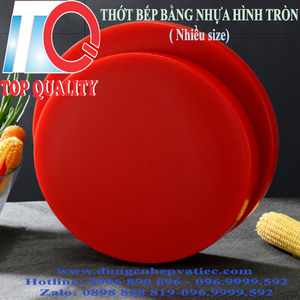 Thớt Nhựa Tròn 6 Màu – Độ Dày Từ 2cm Đến 15cm, Giải Pháp Chuyên Nghiệp Cho Mọi Gian Bếp
