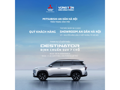 THƯ MỜI THAM DỰ LỄ RA MẮT MITSUBISHI DESTINATOR 2025 TẠI MITSUBISHI LONG BIÊN