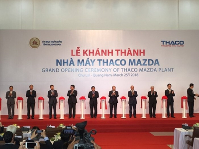 THỦ TƯỚNG CẮT BĂNG KHÁNH THÀNH NHÀ MÁY SẢN XUẤT Ô TÔ MAZDA