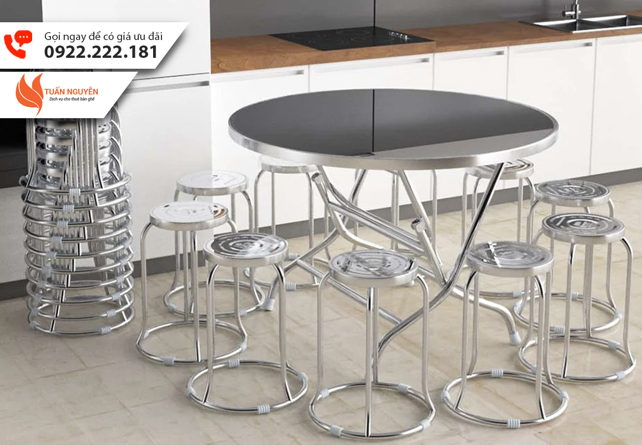 Cho thuê bộ bàn ghế innox giá cực ưu đãi tại Sài Gòn