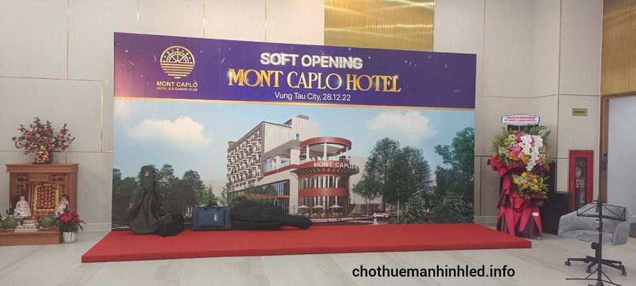 Bcakground bên ngoài sự kiện Soft Opening Mont Caplo Hotel tại Vũng Tàu