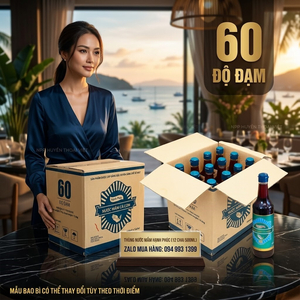 Thùng Nước mắm Hạnh Phúc 60 độ đạm chai 500ml - Đẳng cấp nước mắm truyền thống Phú Quốc