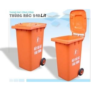 Thùng đựng rác 240 Lits - HDPE