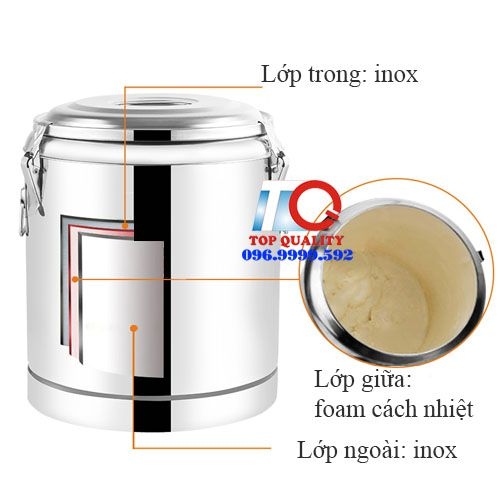 Thùng giữ nhiệt nóng-lạnh nắp khóa