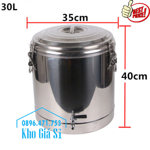 Nồi inox giữ nhiệt 30 lít - 1 vòi có nắp đậy kín