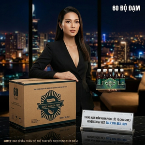 Thùng Nước Mắm Hạnh Phúc 60 độ đạm lốc 10 chai( Thùng 10 Lốc)