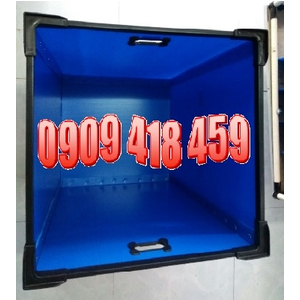 Thùng nhựa pp danpla đáy xếp thanh nẹp