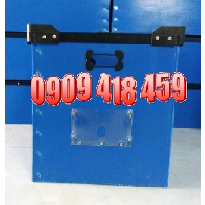 Thùng nhựa pp danpla đáy cố định (thanh nẹp)