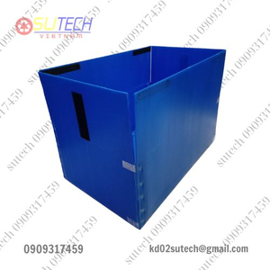 THÙNG NHỰA CARTON ĐÁY XẾP (XANH)