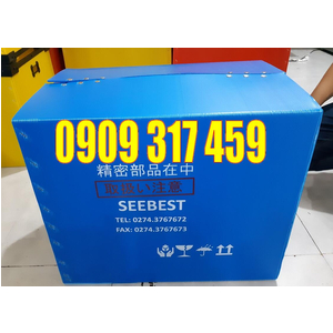 THÙNG NHỰA CARTON ĐÁY XẾP (XANH)