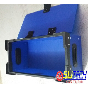THÙNG NHỰA CÓ NẮP ĐẬY MÀU XANH