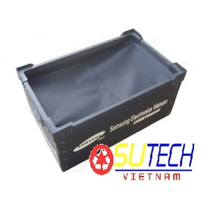 THÙNG NHỰA DANPLA CHỐNG TÍNH ĐIỆN NẮP VẢI CÓ IN LOGO