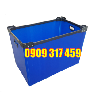 THÙNG NHỰA DANPLA ĐÁY XẾP, có nẹp miệng