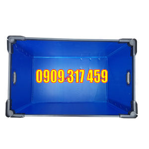 THÙNG NHỰA DANPLA ĐÁY XẾP, có nẹp miệng