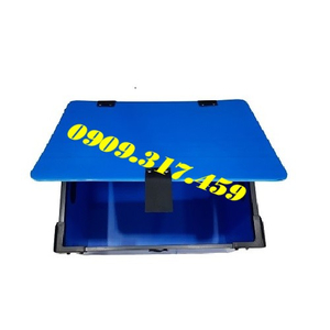 Thùng nhựa danpla đáy cố định, có nắp đậy