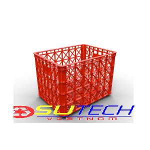 Thùng nhựa hở HS022 - SH có 8 bánh xe