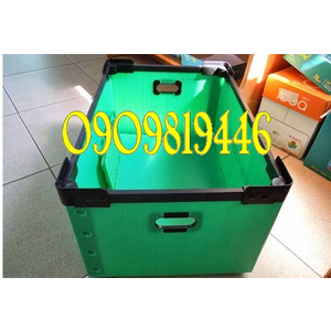 Thùng nhựa danpla đáy xếp