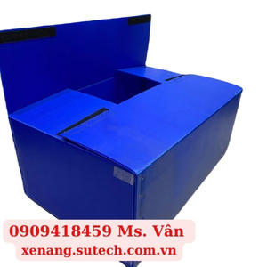 Thùng nhựa PP Danpla đáy xếp 640x400x250(mm)