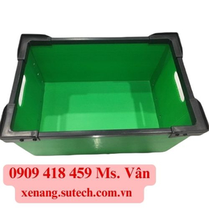 Thùng nhựa pp danpla đáy cố định (thanh nẹp)