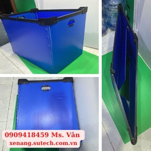 Thùng nhựa PP Đáy Xếp 670x420x485mm