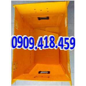 Thùng nhựa pp danpla đáy xếp tự động