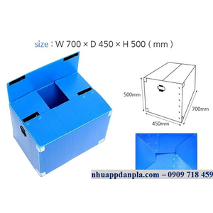 Thùng nhựa đáy xếp 03