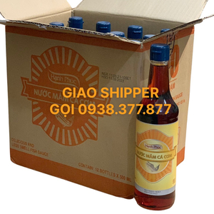 Thùng Nước mắm hạnh phúc 50 độ chai 500ml(12Chai/Thùng)