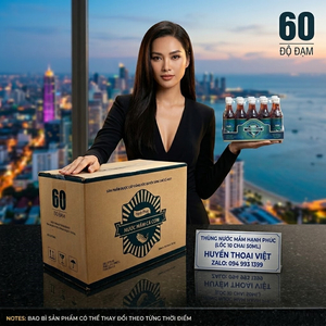 Thùng Nước Mắm Hạnh Phúc 60 độ đạm lốc 10 chai( Thùng 10 Lốc)