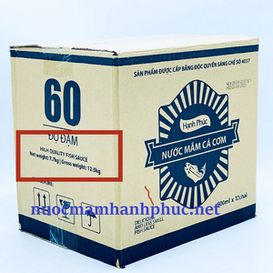 [ THÙNG 12 CHAI] Nước mắm Hạnh Phúc 60 độ đạm chai 500ml