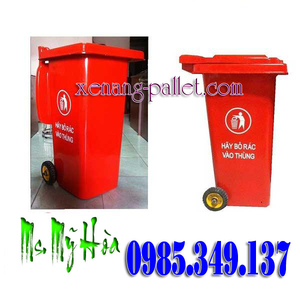 Siêu giảm giá Thùng rác công cộng 120 lít, thùng rác 240 lít màu đỏ