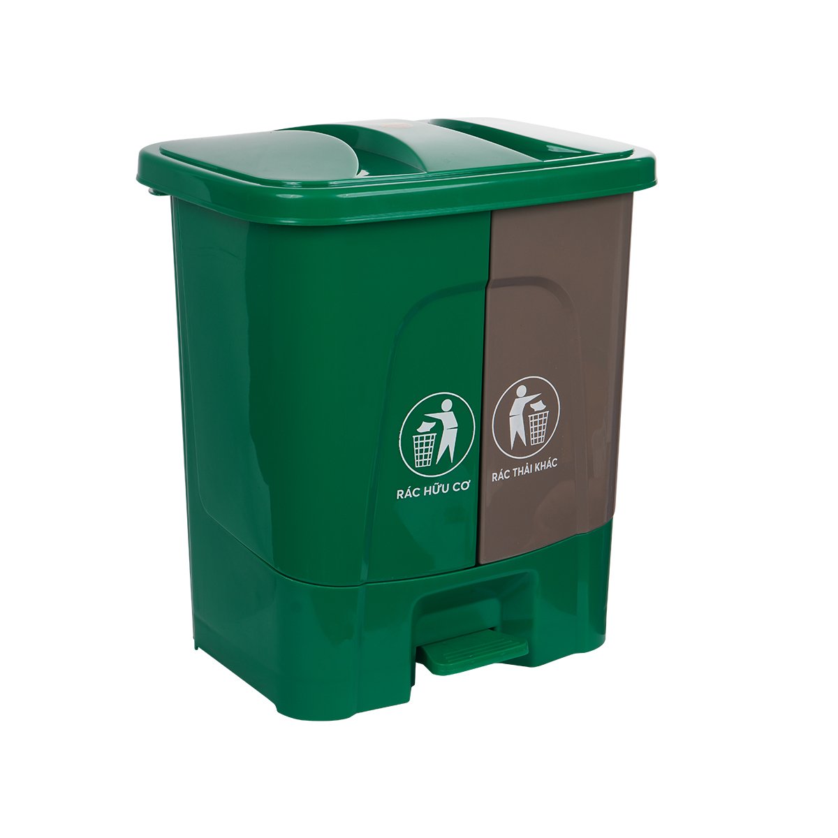 Thùng Rác 2 Ngăn Việt Nhật 8020 – Đạp Chân, Phân Loại Rác Tiện Lợi