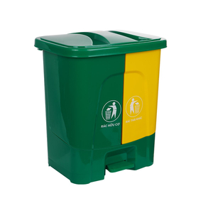 Thùng Rác 2 Ngăn Việt Nhật 8020 – Đạp Chân, Phân Loại Rác Tiện Lợi