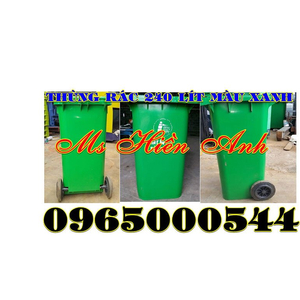 Thùng rác 240 lít màu xanh giá rẻ chất lượng nhập khẩu