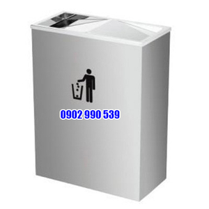 Thùng rác chữ nhật nắp bập bênh