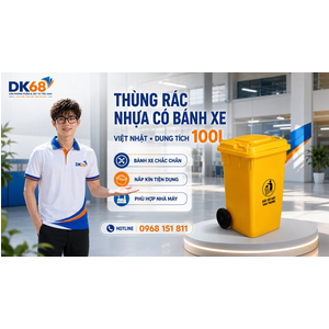 Thùng rác có bánh xe- nhựa Việt Nhật -đủ size : 60l, 100l